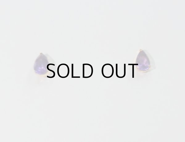 画像1: K18アメジストピアス