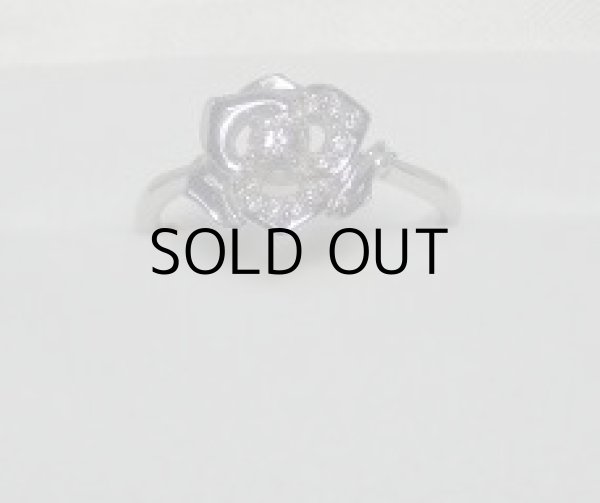 画像1: (K18)ホワイトゴールドダイヤファッションリング