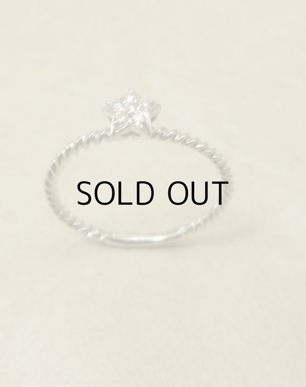 画像1: (K18)ホワイトゴールドダイヤファッションリング